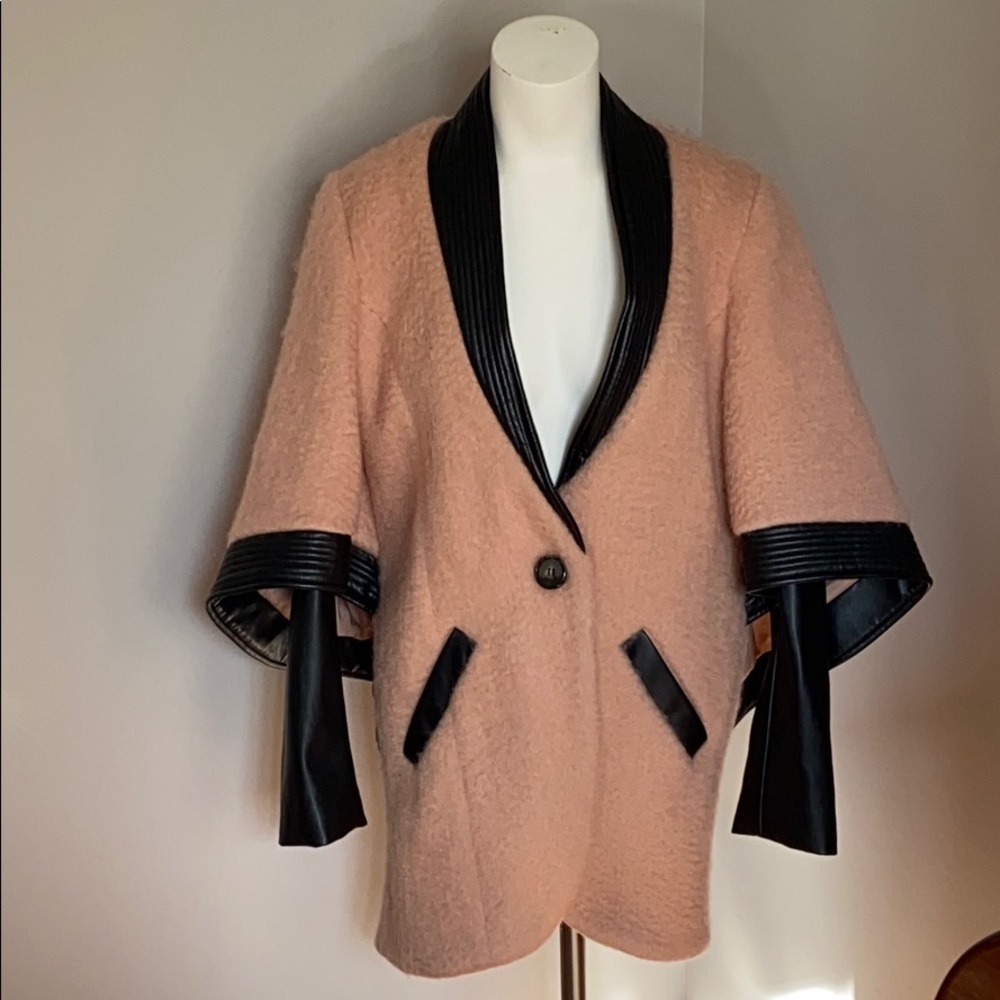 Bebe Cocoon Coat - Pink/Black